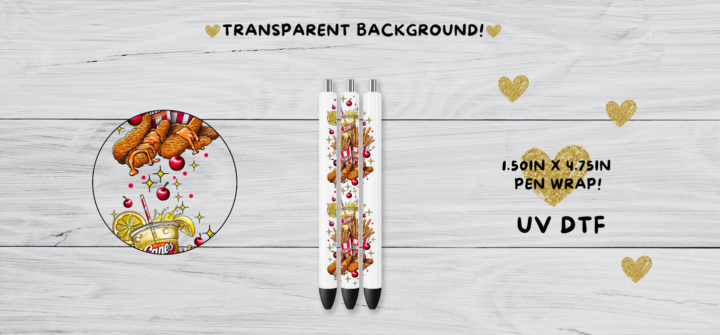 Famous Chicken UVDTF pen wrap