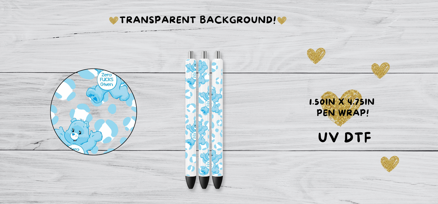 Swear Bear UVDTF pen wrap