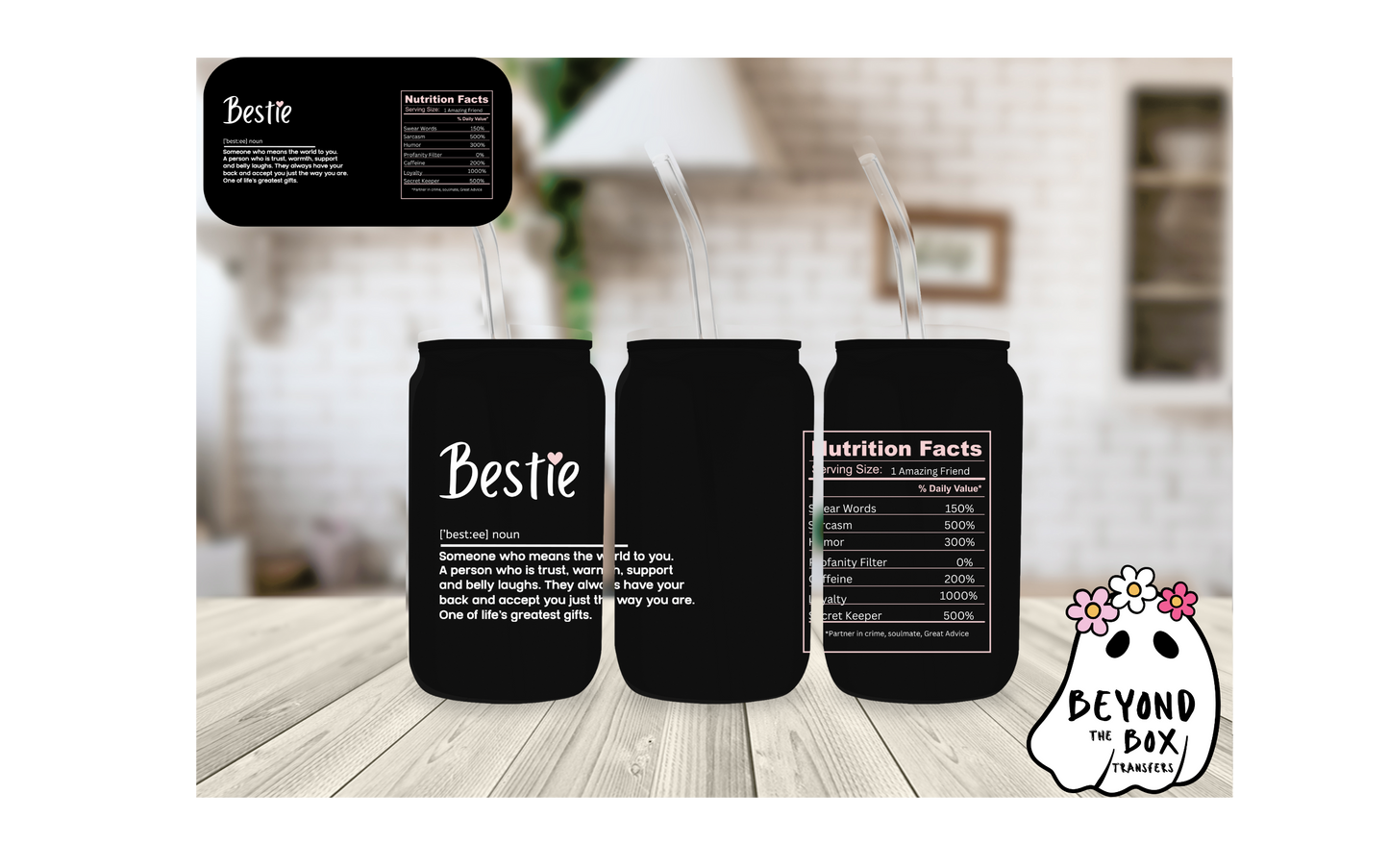 Besties 16oz UVDTF Wrap