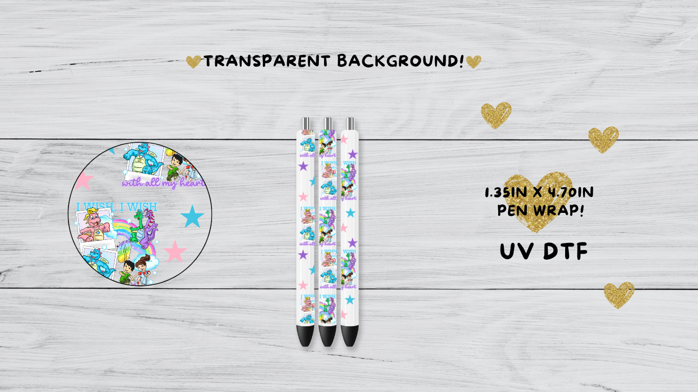 Dragon UVDTF pen wrap
