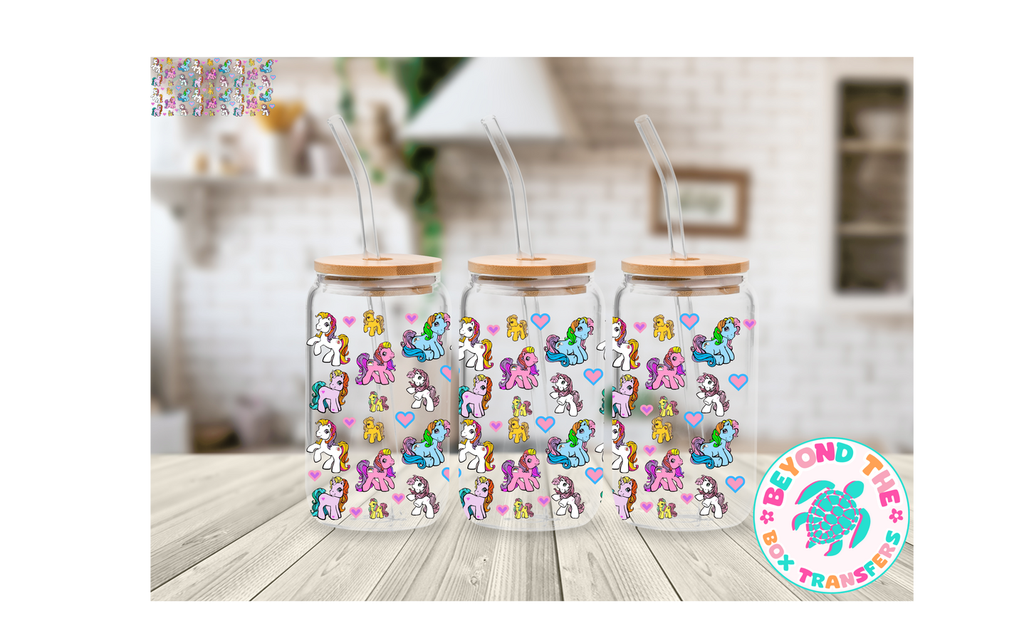80's My Little Pony 16oz UVDTF wrap