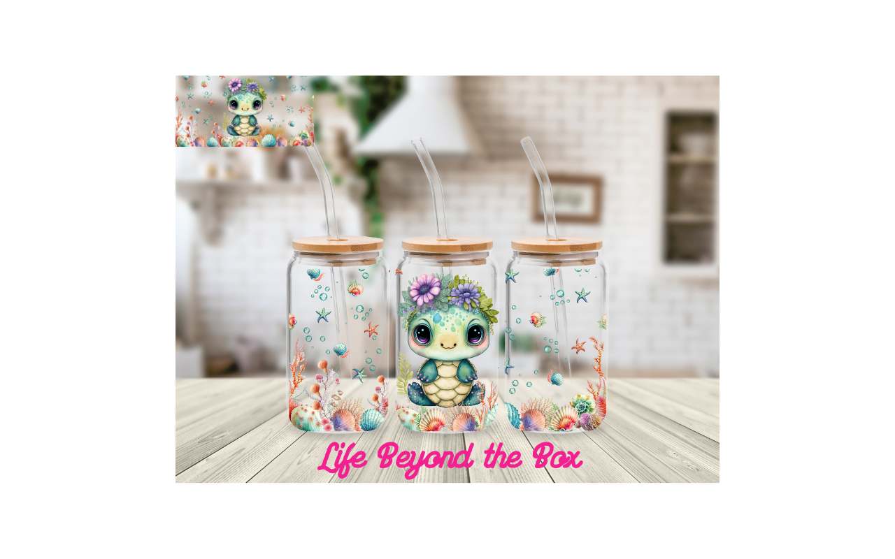 Baby Sea Turtle 16oz UVDTF wrap