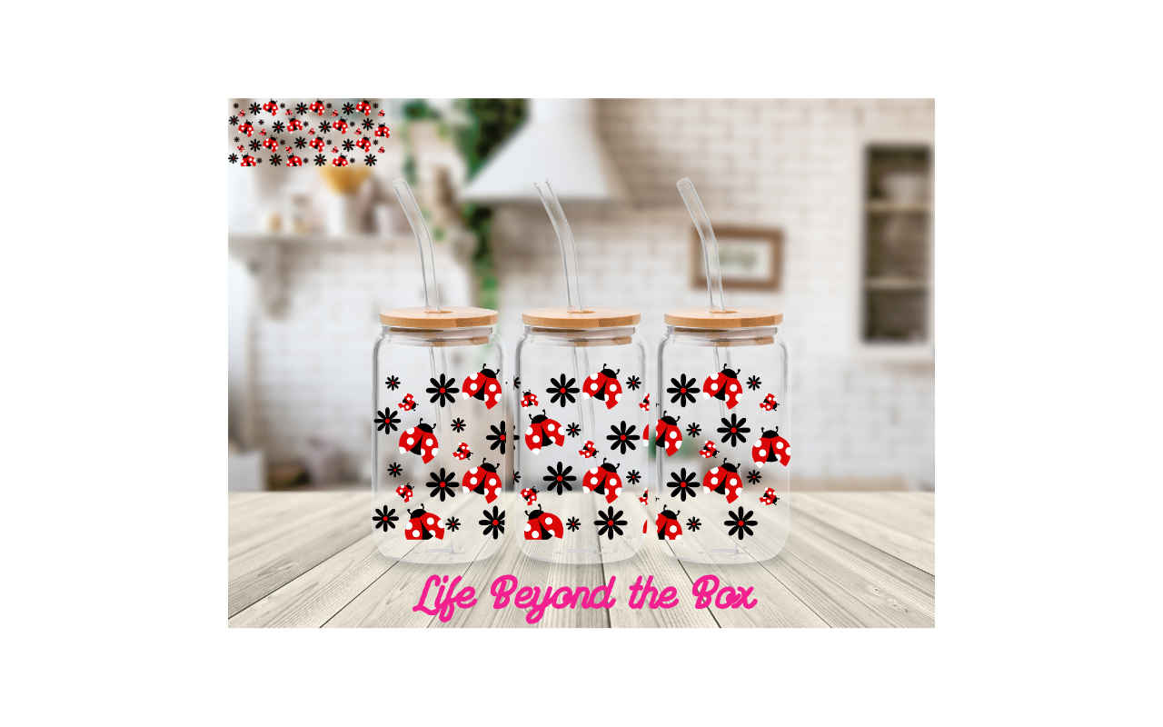 Ladybugs 16oz UVDTF wrap