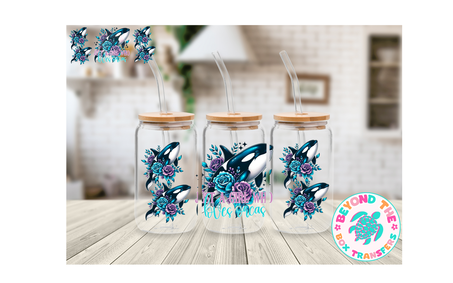 ORCA Girl 16oz UVDTF Wrap