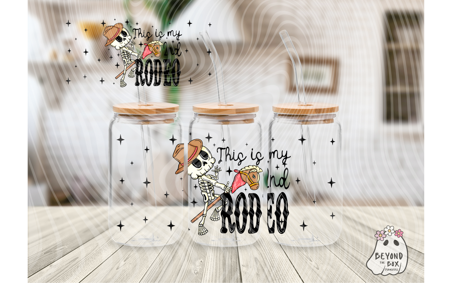 2nd Rodeo skelly 16oz UVDTF Wrap