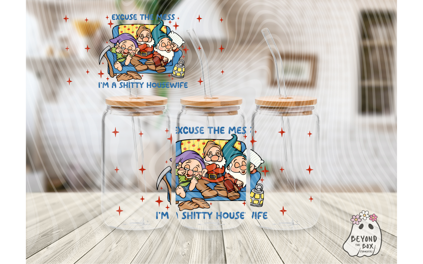 Shitty Housewife 16oz UVDTF Wrap