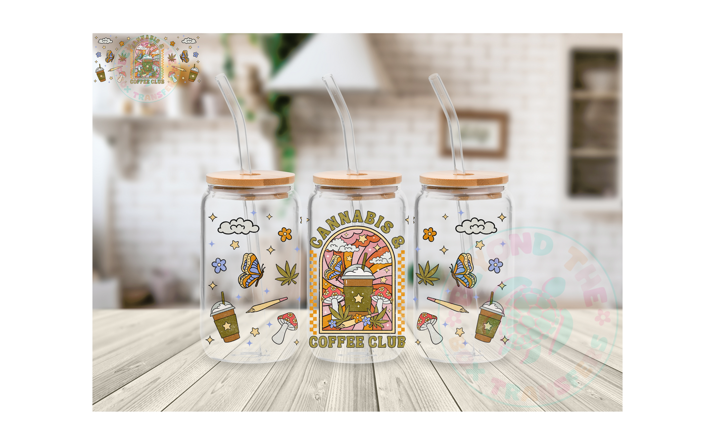 Wake n bake Coffee 16oz UVDTF wrap