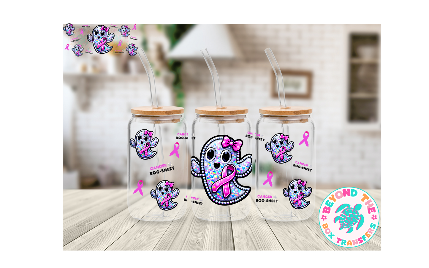 Breast Cancer 16oz UVDTF wrap