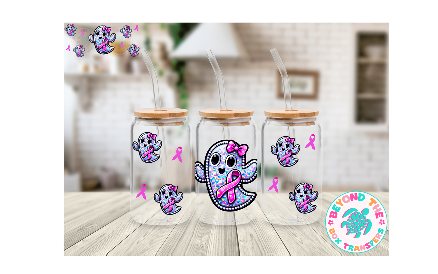 Breast Cancer 16oz UVDTF wrap