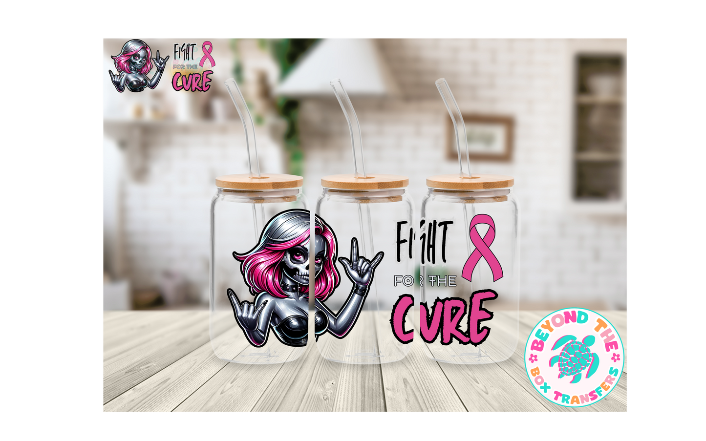 Fight Breast Cancer 16oz UVDTF wrap