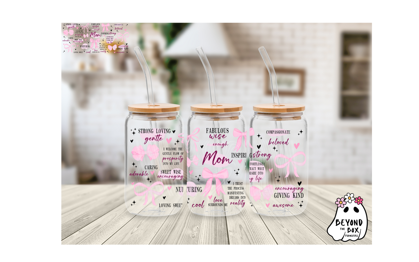 Pink Mom Coquette 16oz UVDTF wrap