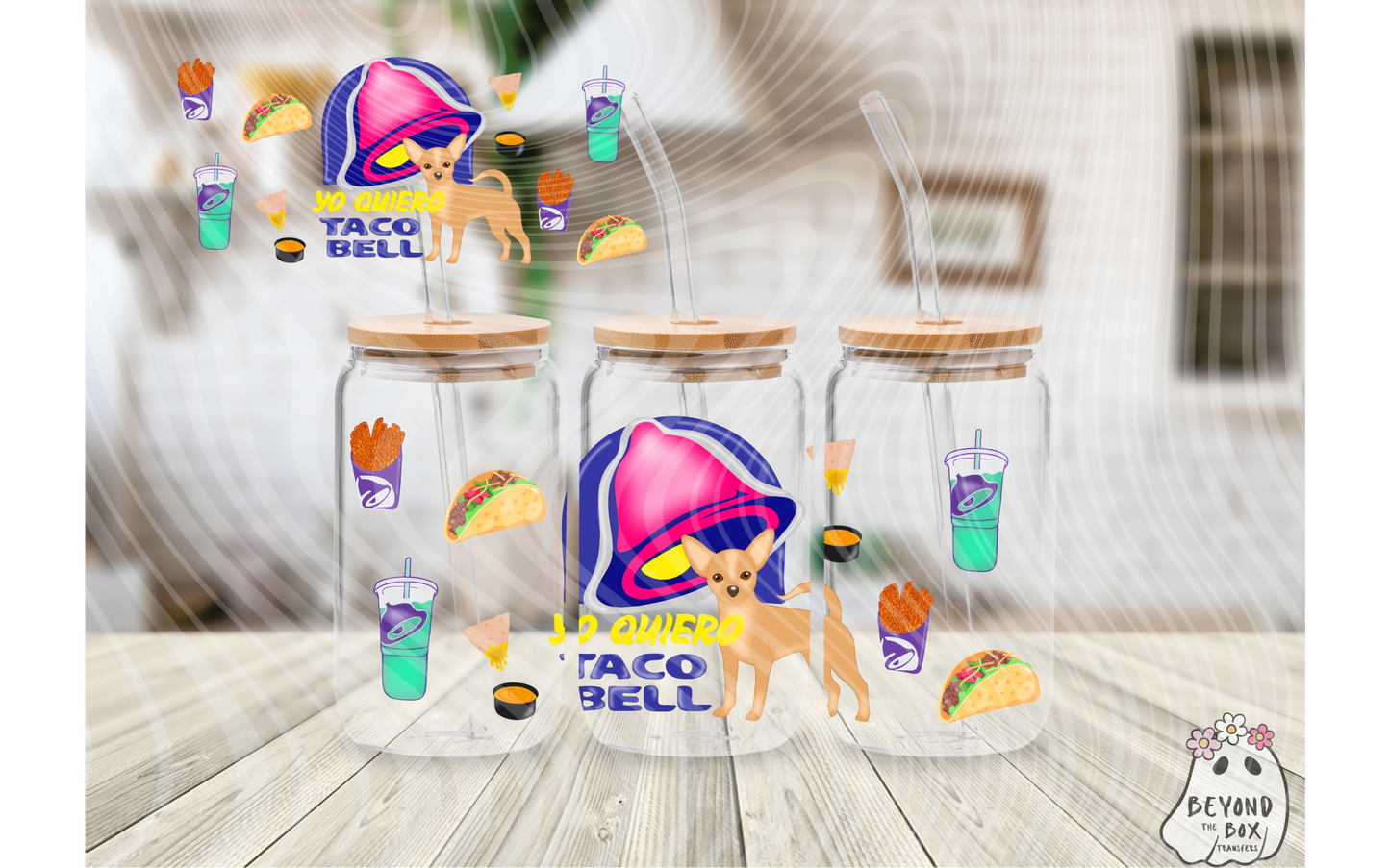 Yō Quitero Taco 16oz UVDTF wrap