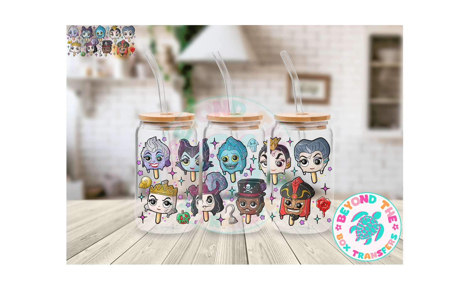 Villians Ice cream 16oz UVDTF wrap