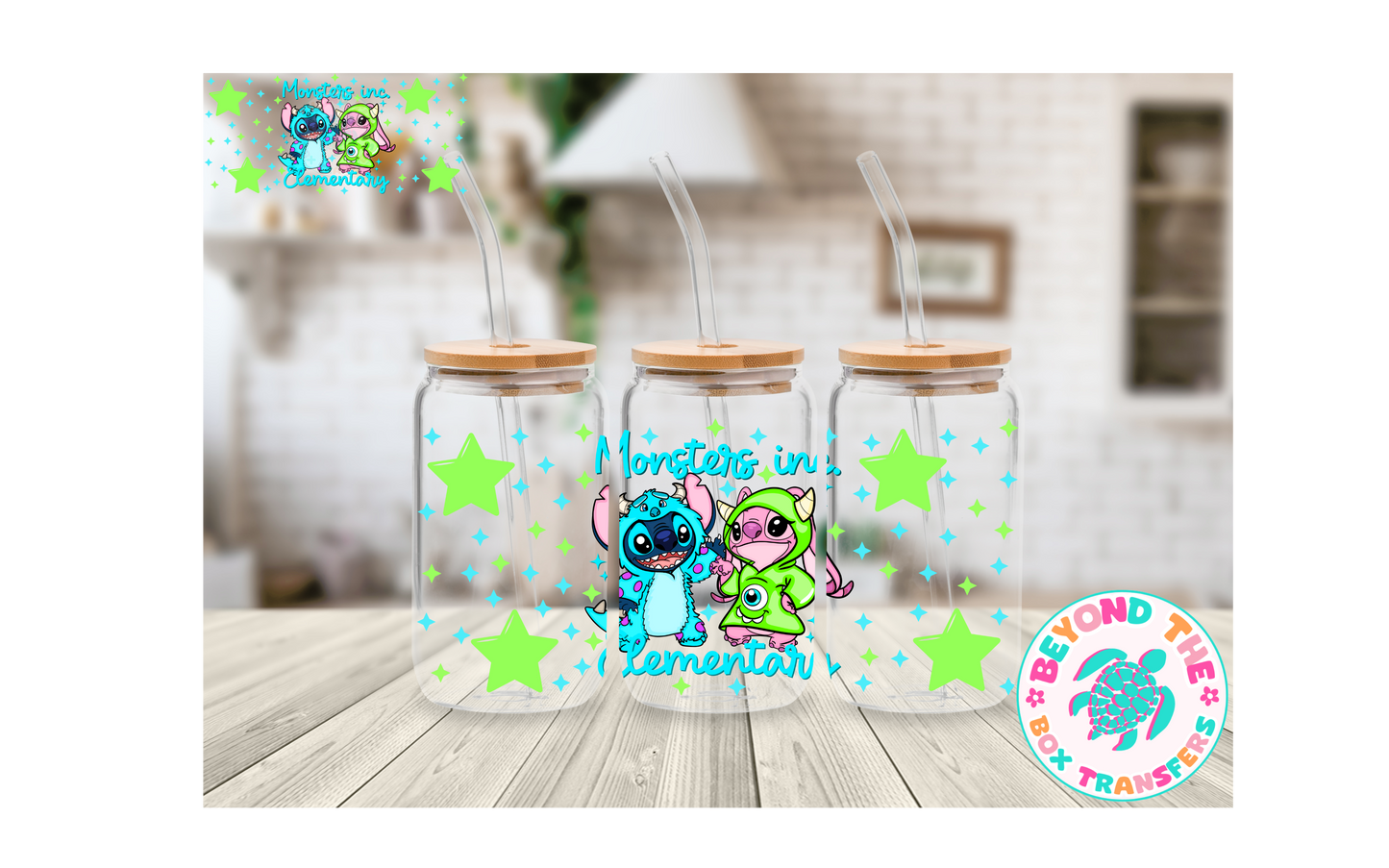 Monsters Elementary 16oz UVDTF Wrap