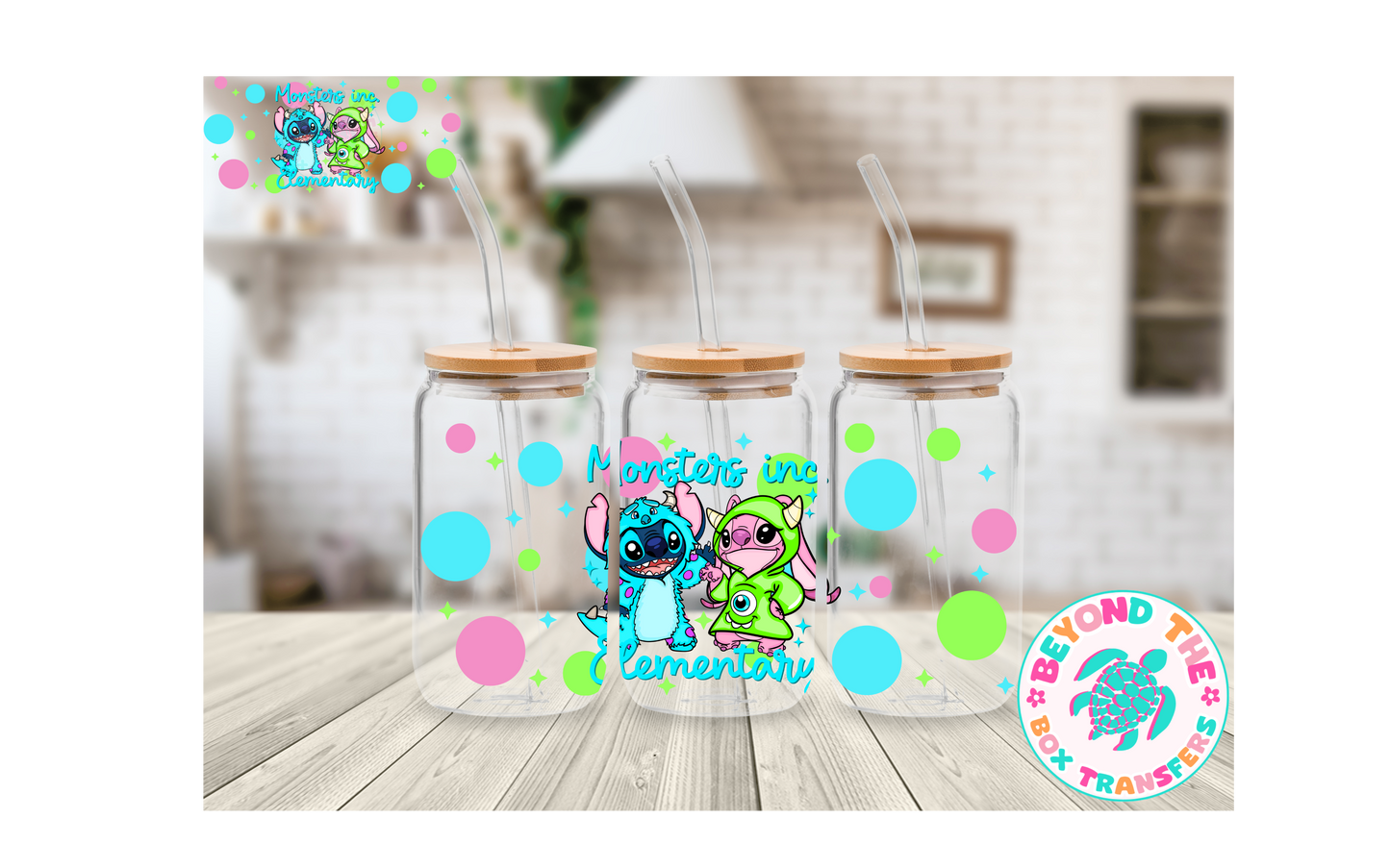 Monsters Elementary 16oz UVDTF Wrap