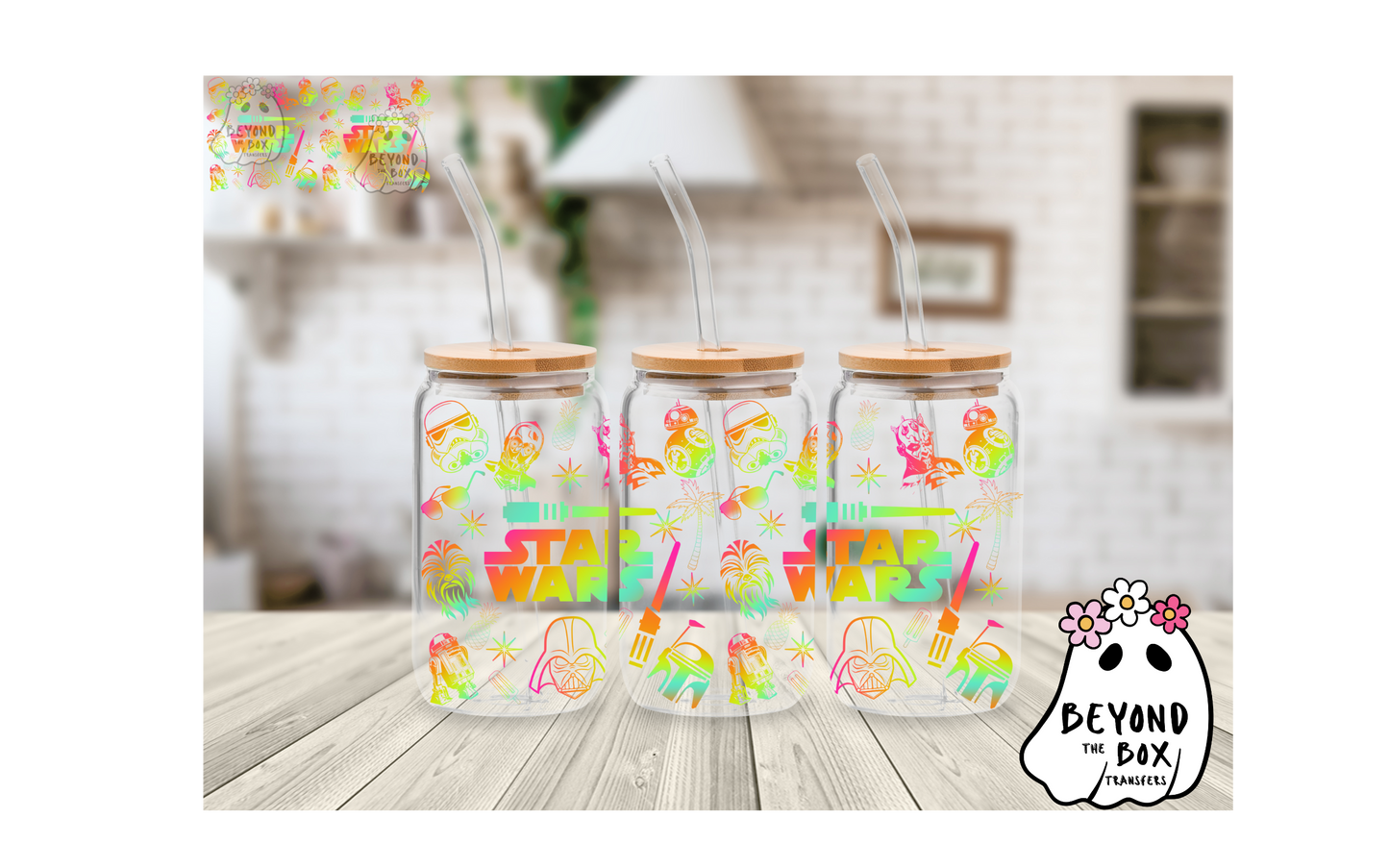 Neon Galaxy War UVDTF 16oz Wrap