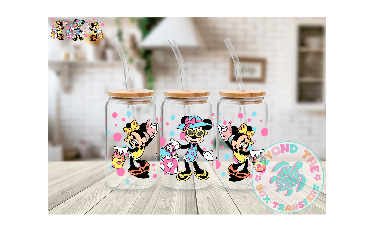 Summer Girl Mouse 16oz UVDTF Wrap