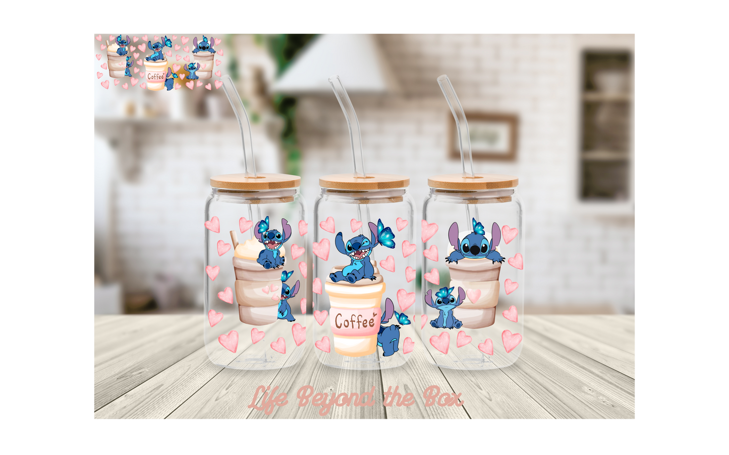 Blue experiment 16oz UVDTF wrap