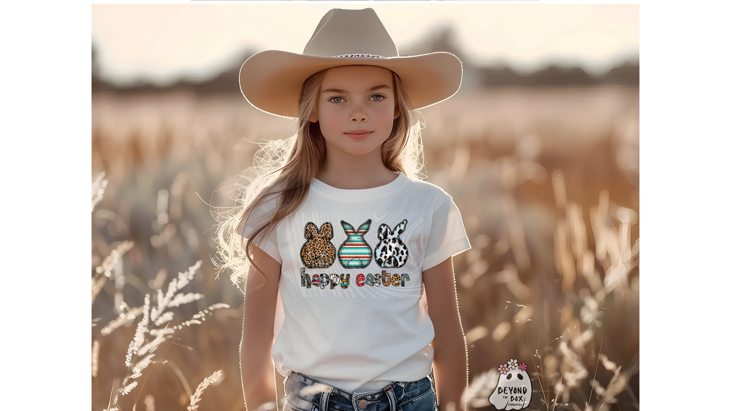 Western Easter Bunnies Ready to Press DTF Transfer