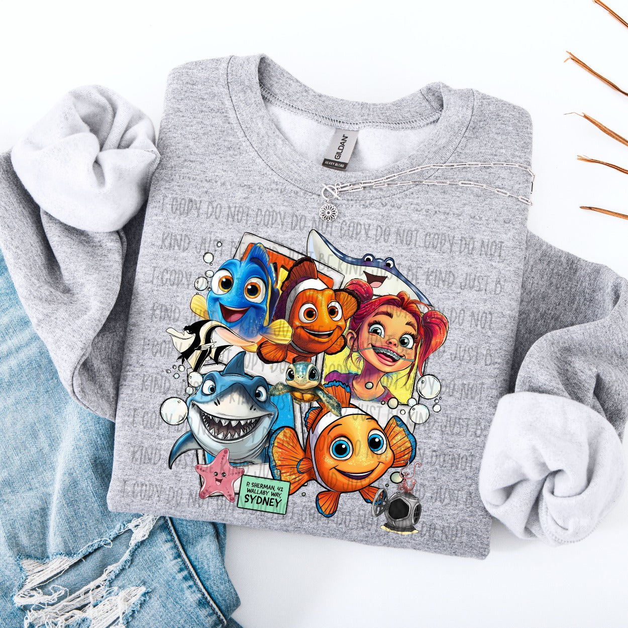 Polaroid Finding A Lost Fish Ready to Press DTF Transfer