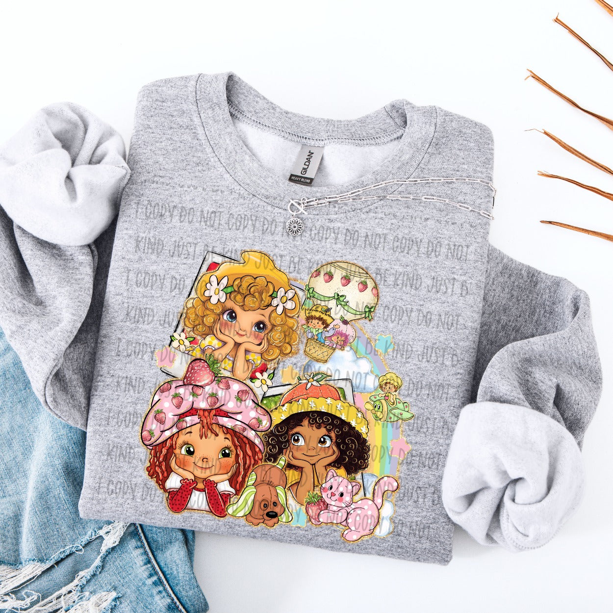 Polaroid Strawberry Ready to Press DTF Transfer