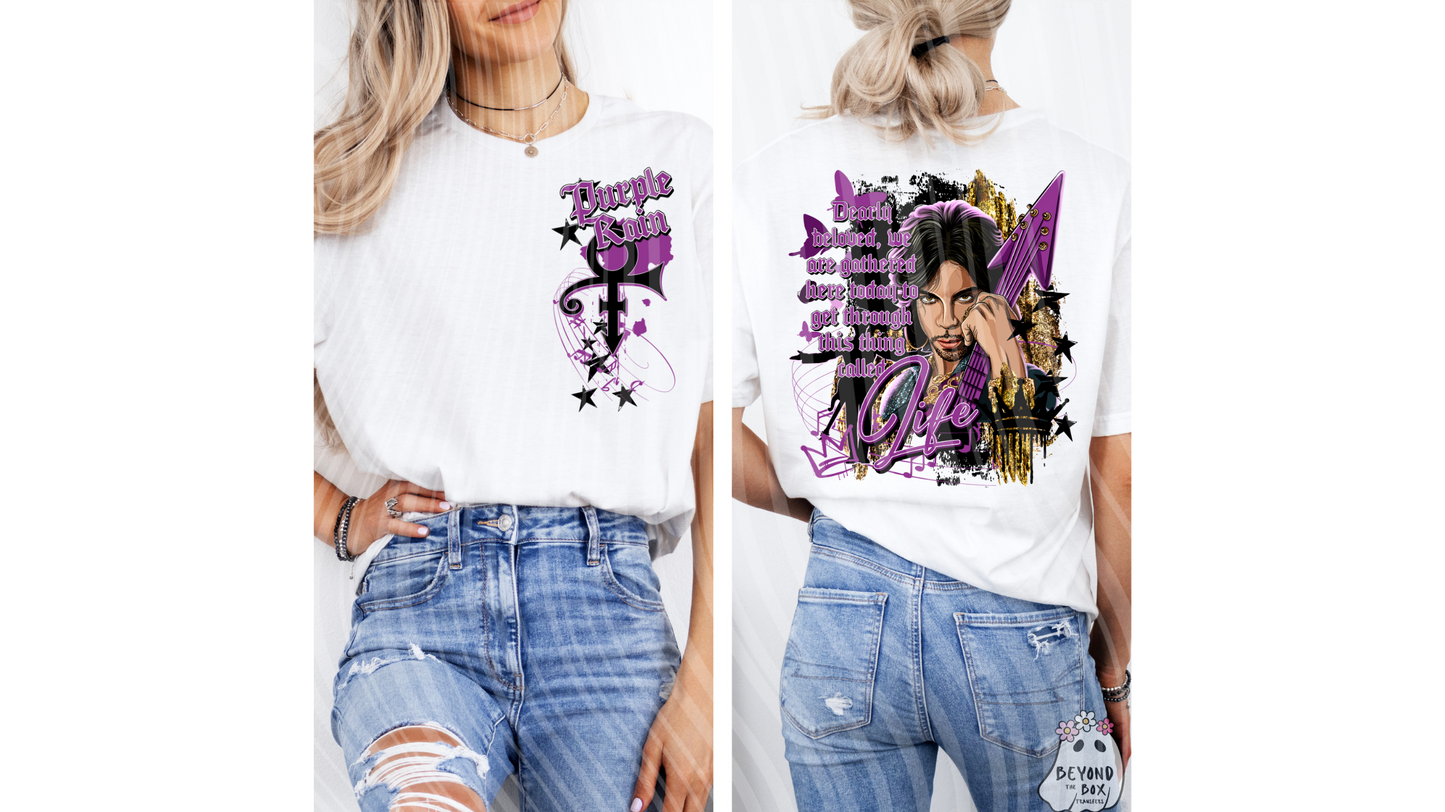 Purple Rain Ready to Press DTF Transfer