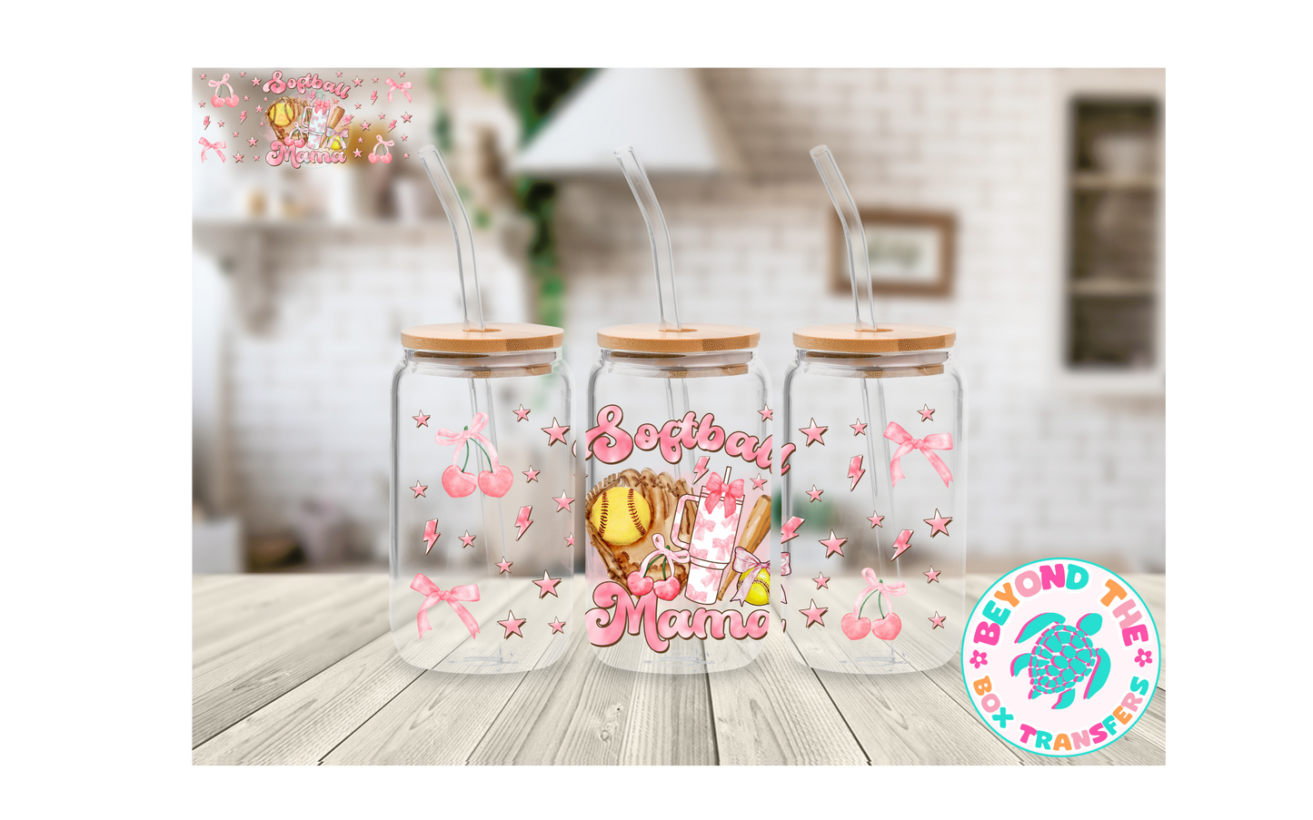 Softball Mama 16oz UVDTF Wrap