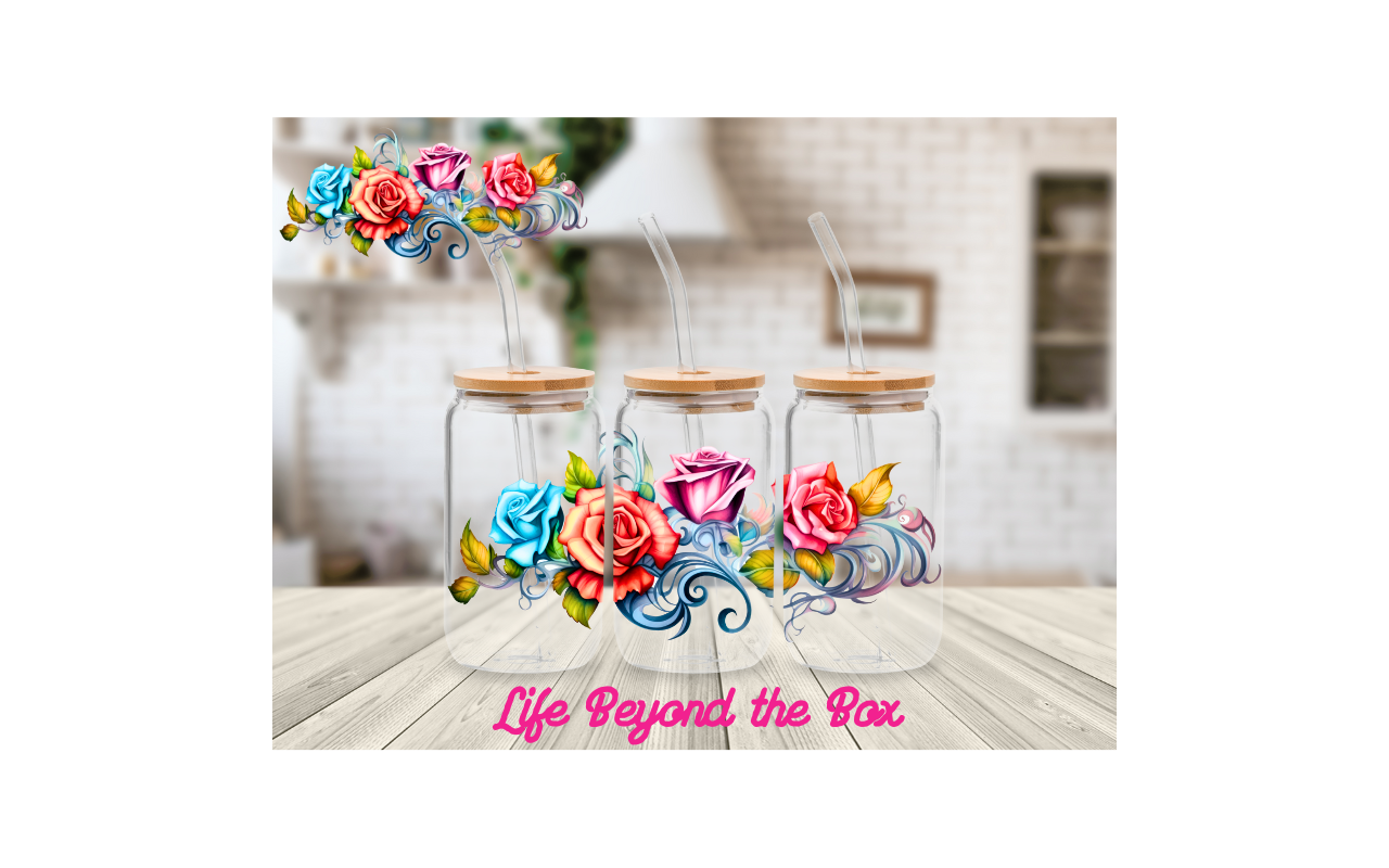 Colorful Roses 16oz UVDTF wrap