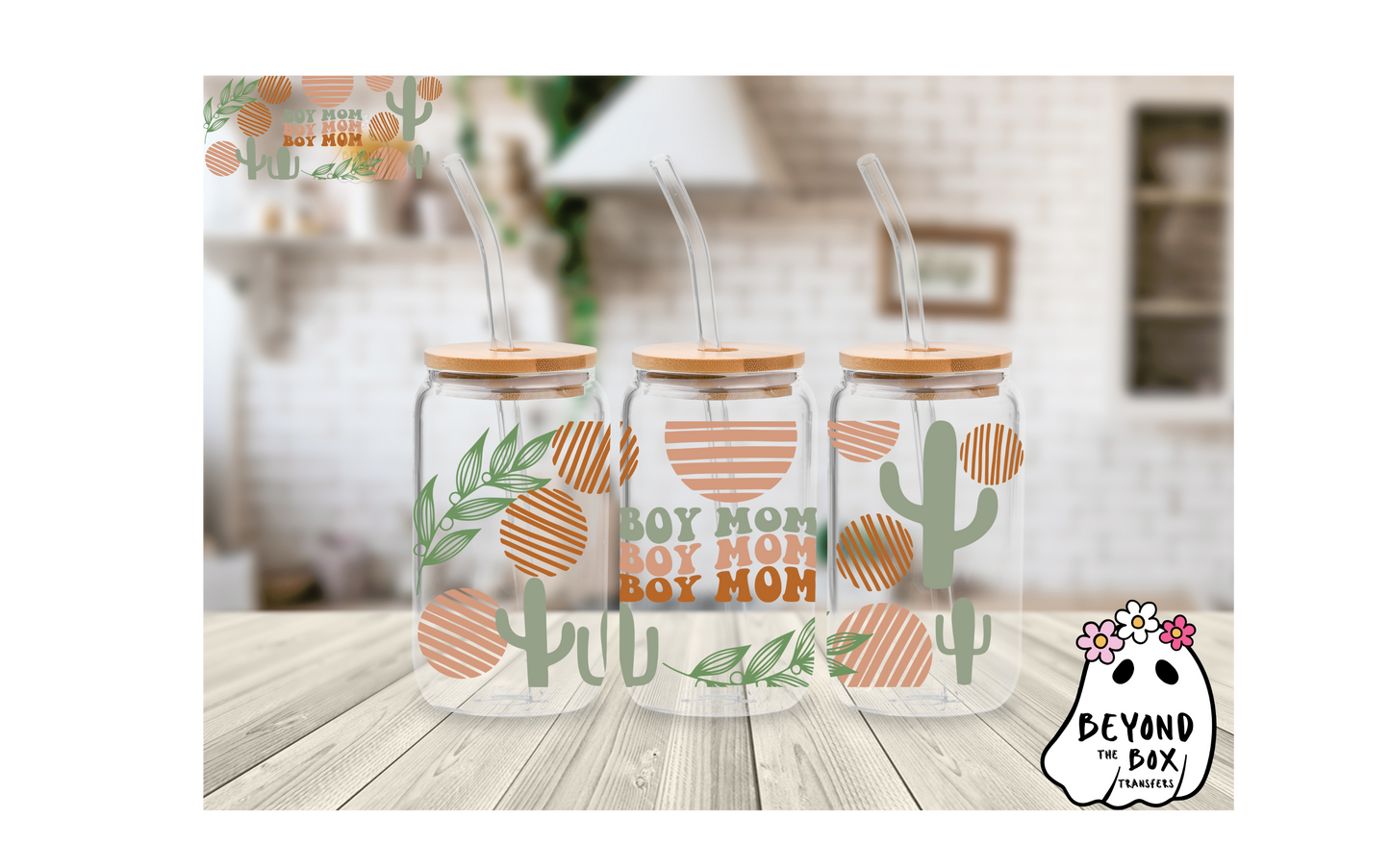 Boho Boy MOM 16oz UVDTF wrap