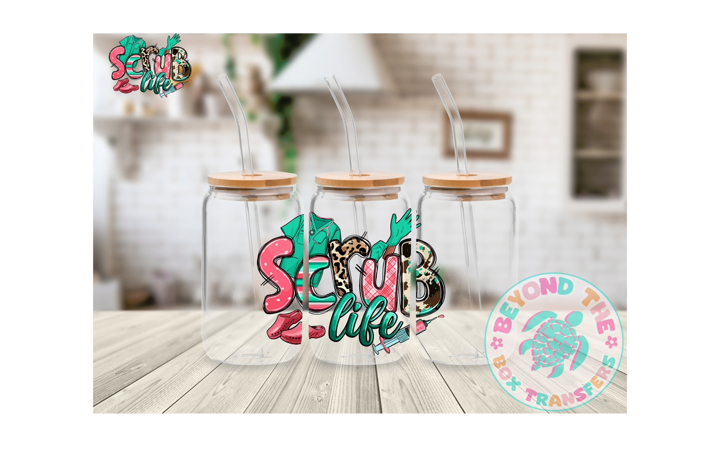 Scrub Life 16oz UVDTF Wrap