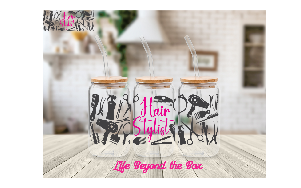 Hair Stylist 16oz UVDTF wrap