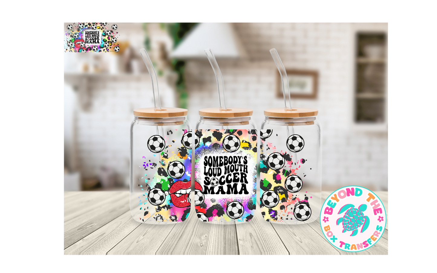 Soccer Mom wrap 16oz UVDTF Wrap