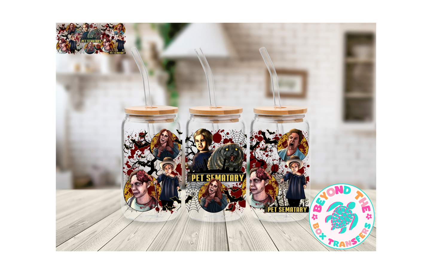 Pet Cemetary 16oz UVDTF wrap