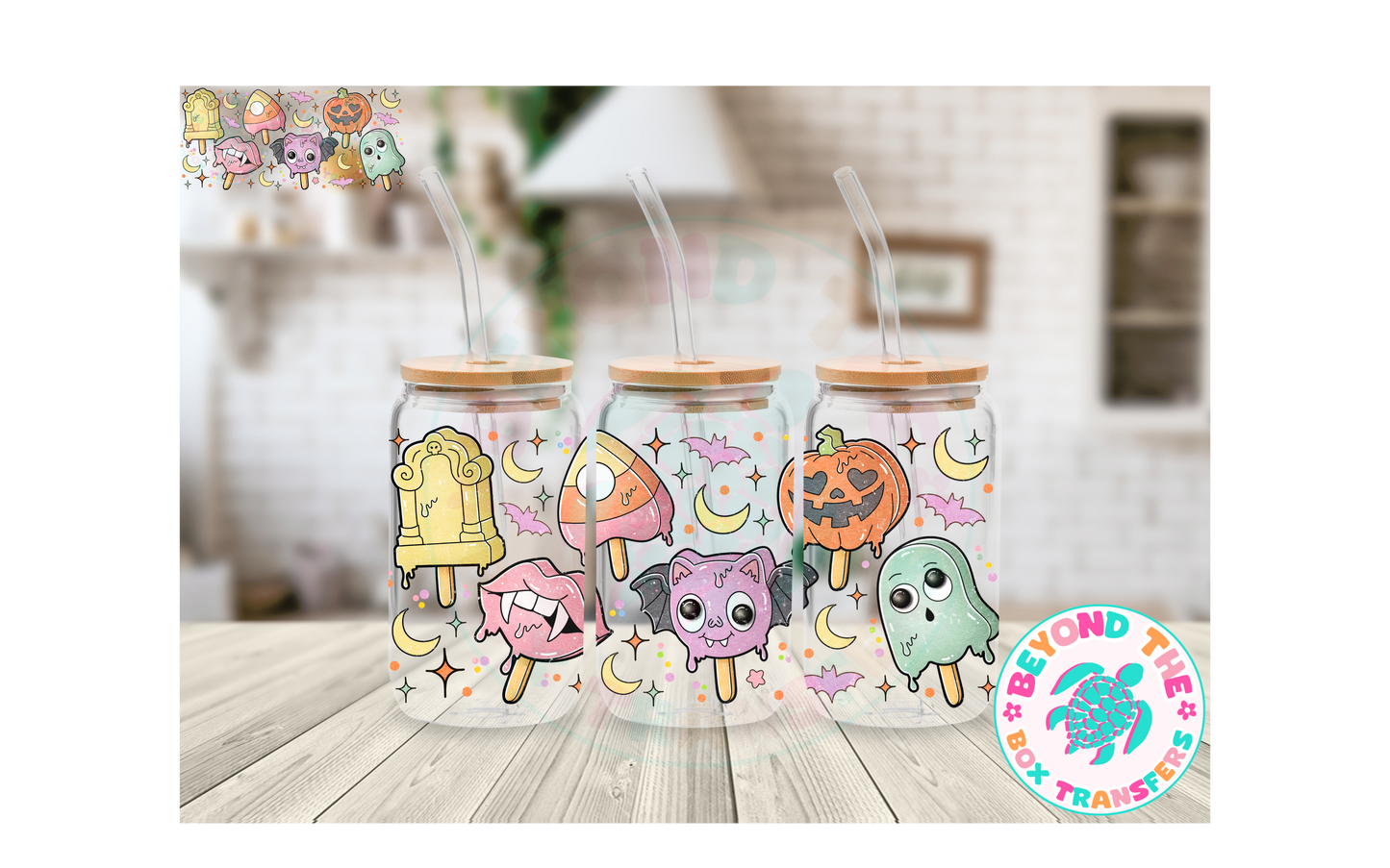 Halloween Ice cream 16oz UVDTF wrap