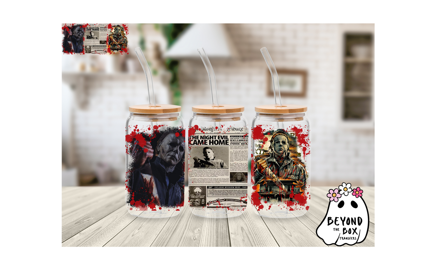 Horror News Paper 16oz UVDTF wrap