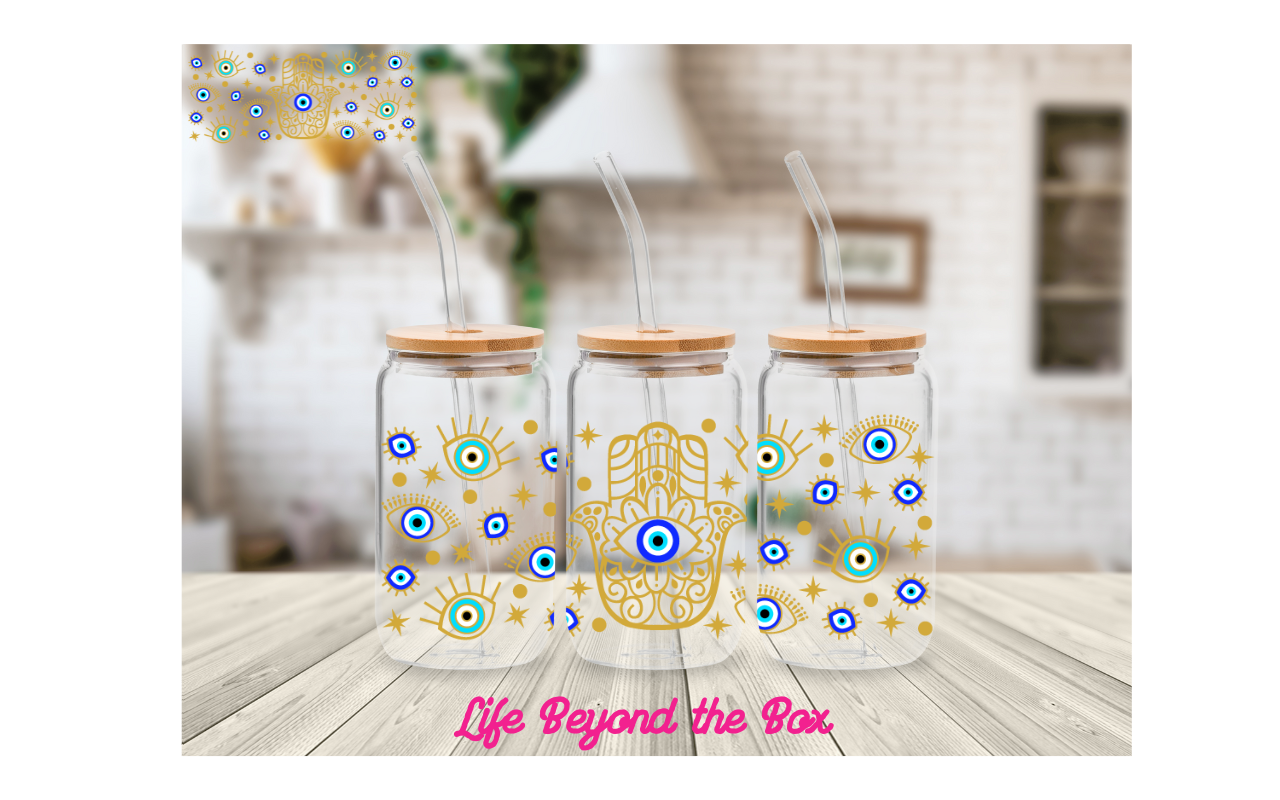 Blue Healing Hand 16oz UVDTF wrap