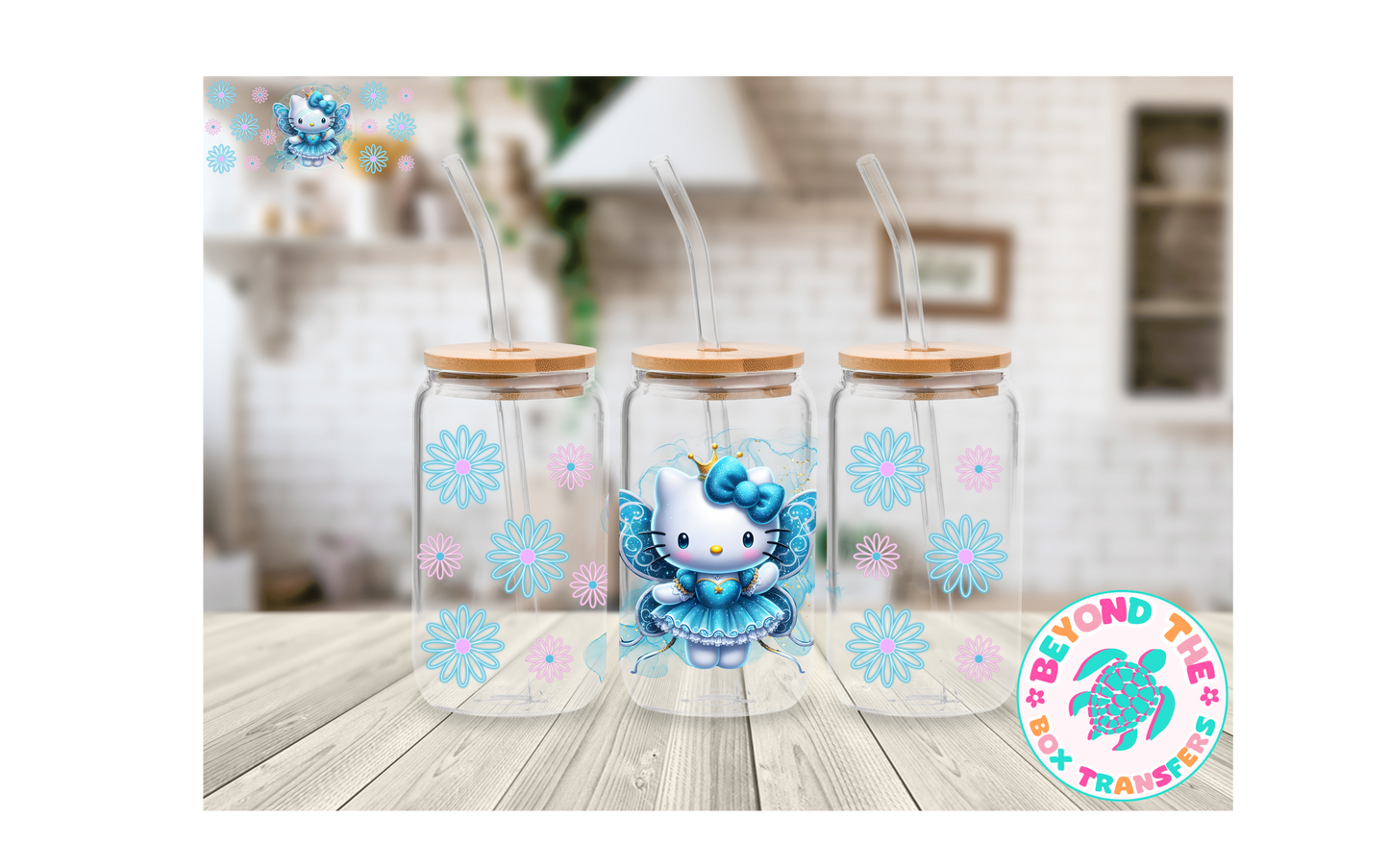 Blue Ballerina Fairy HK 16oz UVDTF wrap