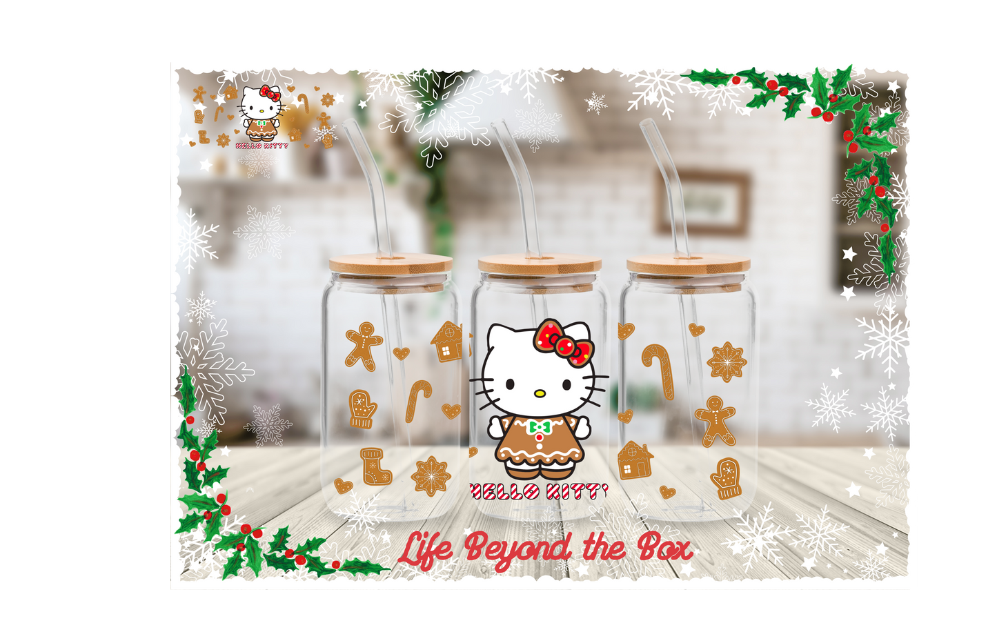 Christmas Cookie HK 16oz UVDTF wrap