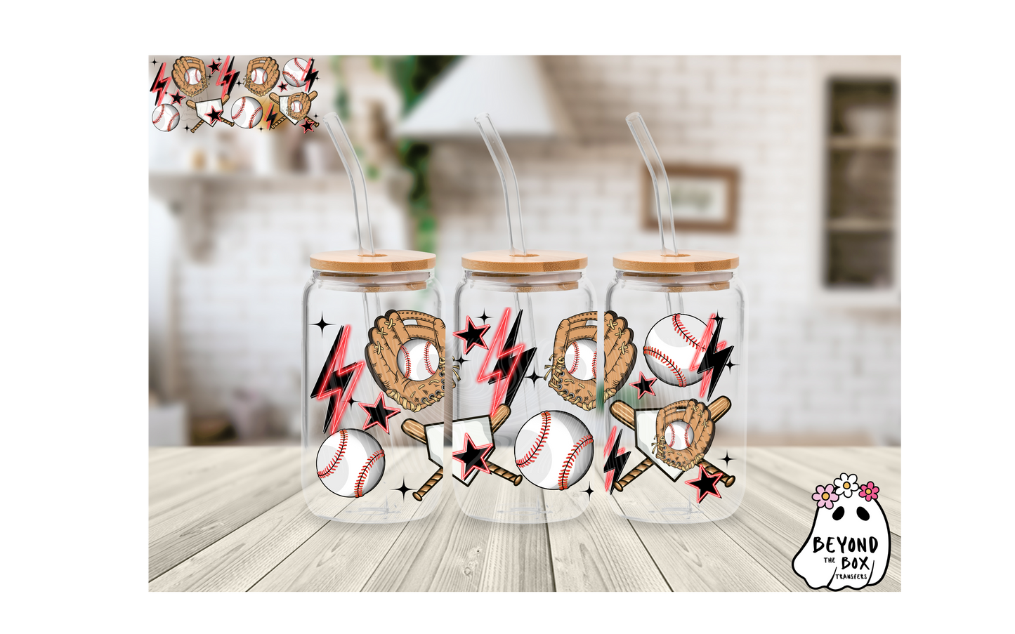 Baseball 16oz UVDTF wrap