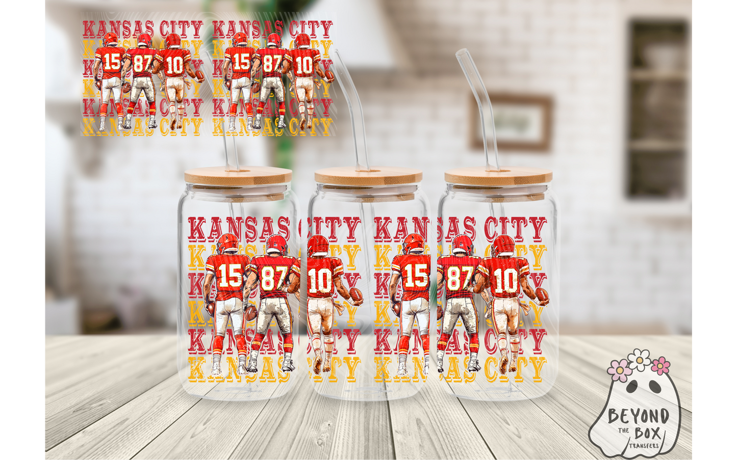 KC Football 16oz UVDTF Wrap