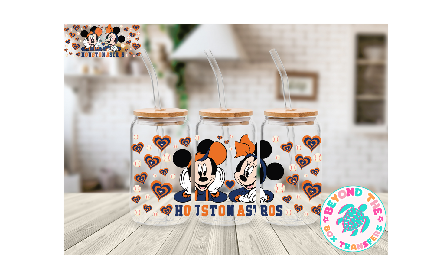 Mouse Baseball 16oz UVDTF wrap