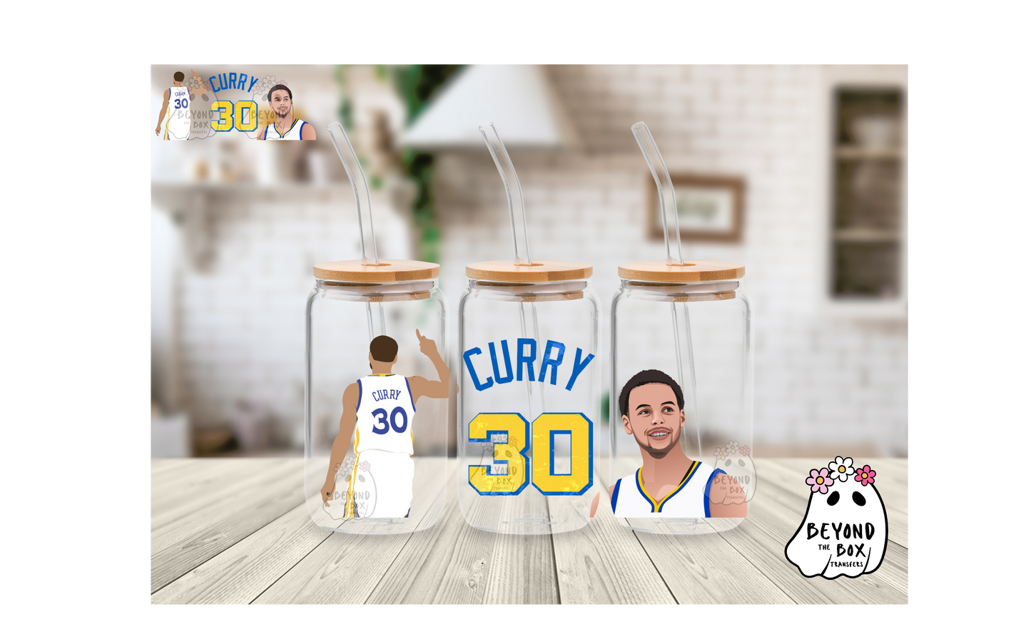 Curry Men's Basketball 16oz UVDTF wrap