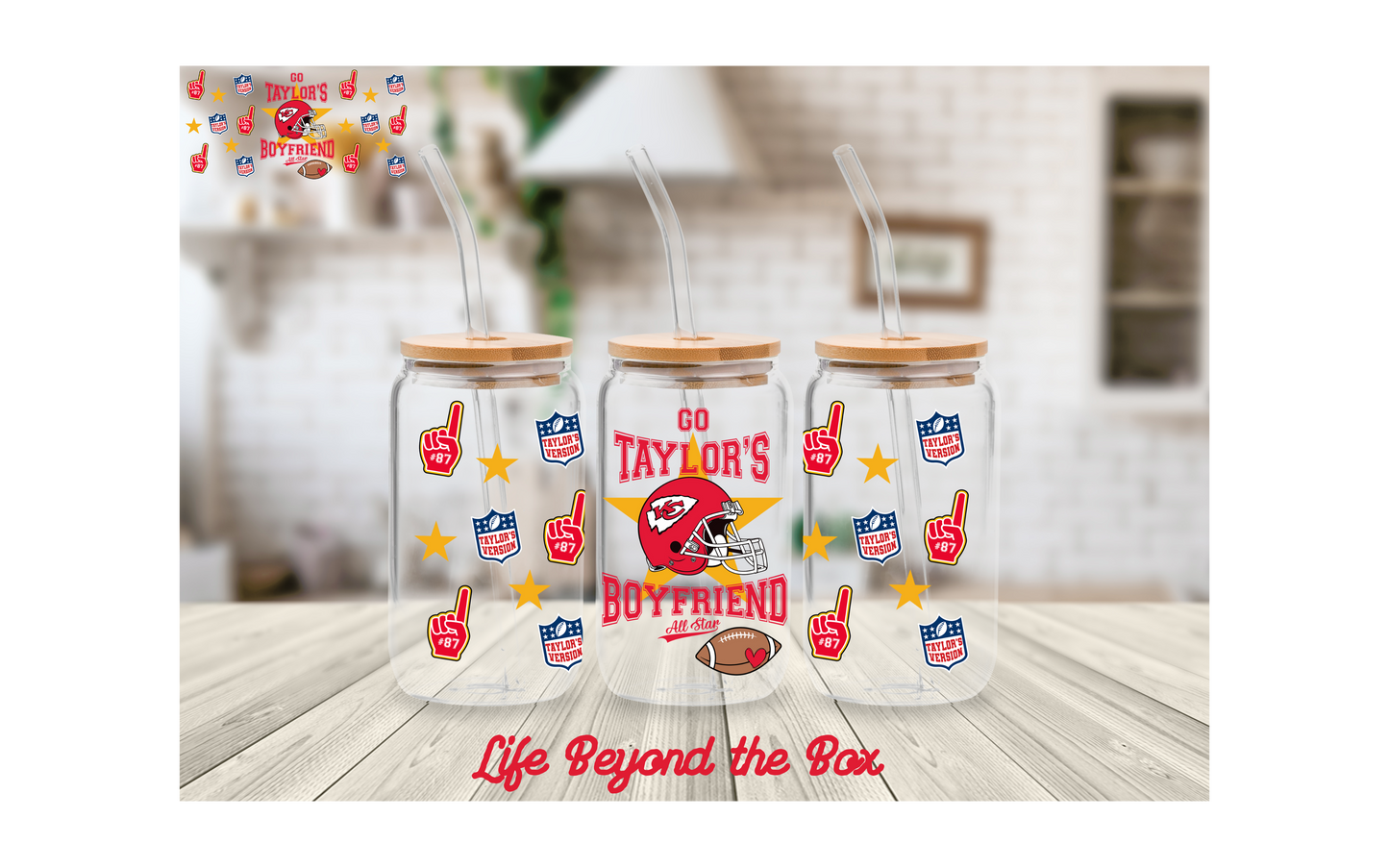 Go Taylors Boyfriend 16oz UVDTF wrap