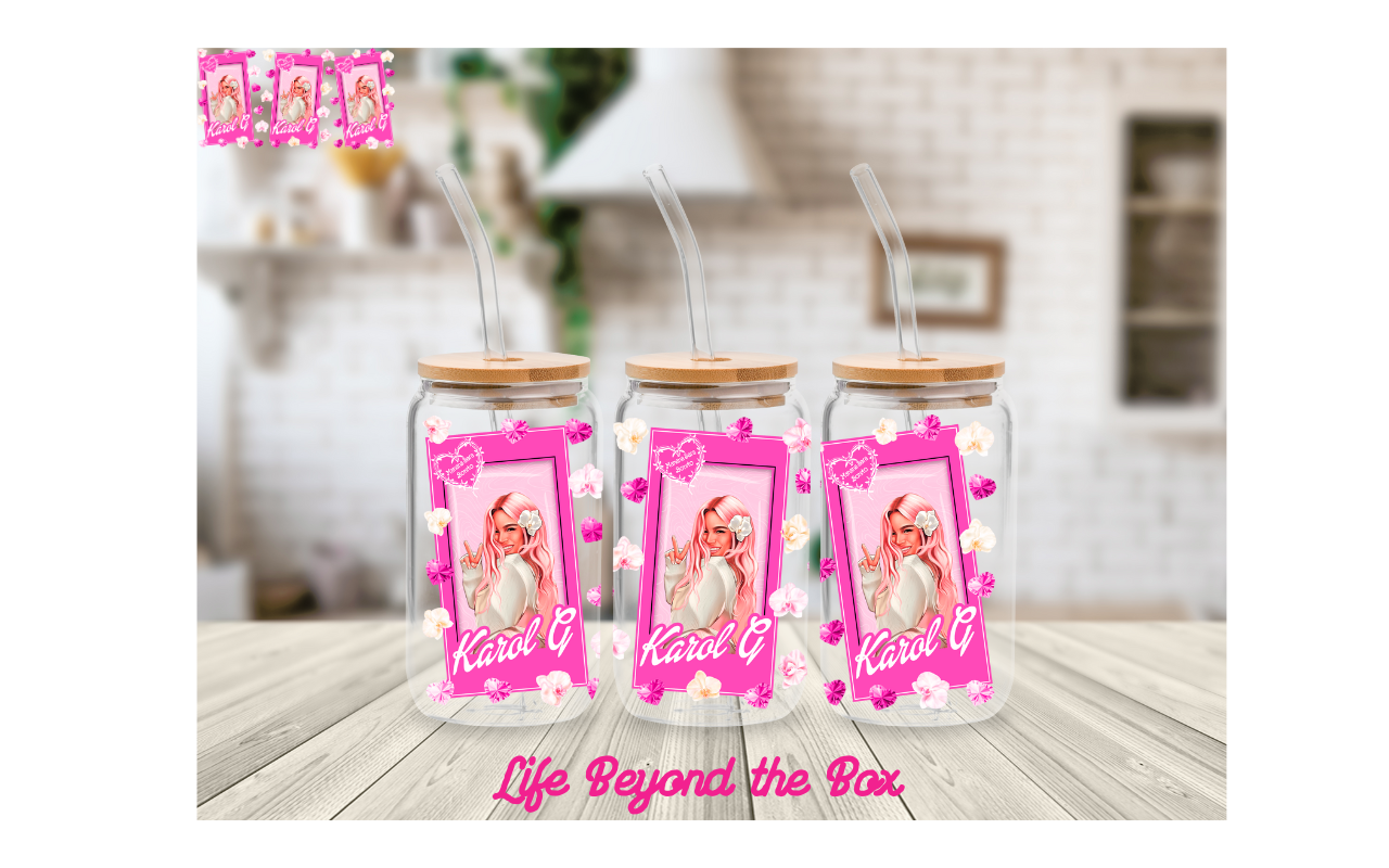 Pink Karol Cards 16oz UVDTF wrap