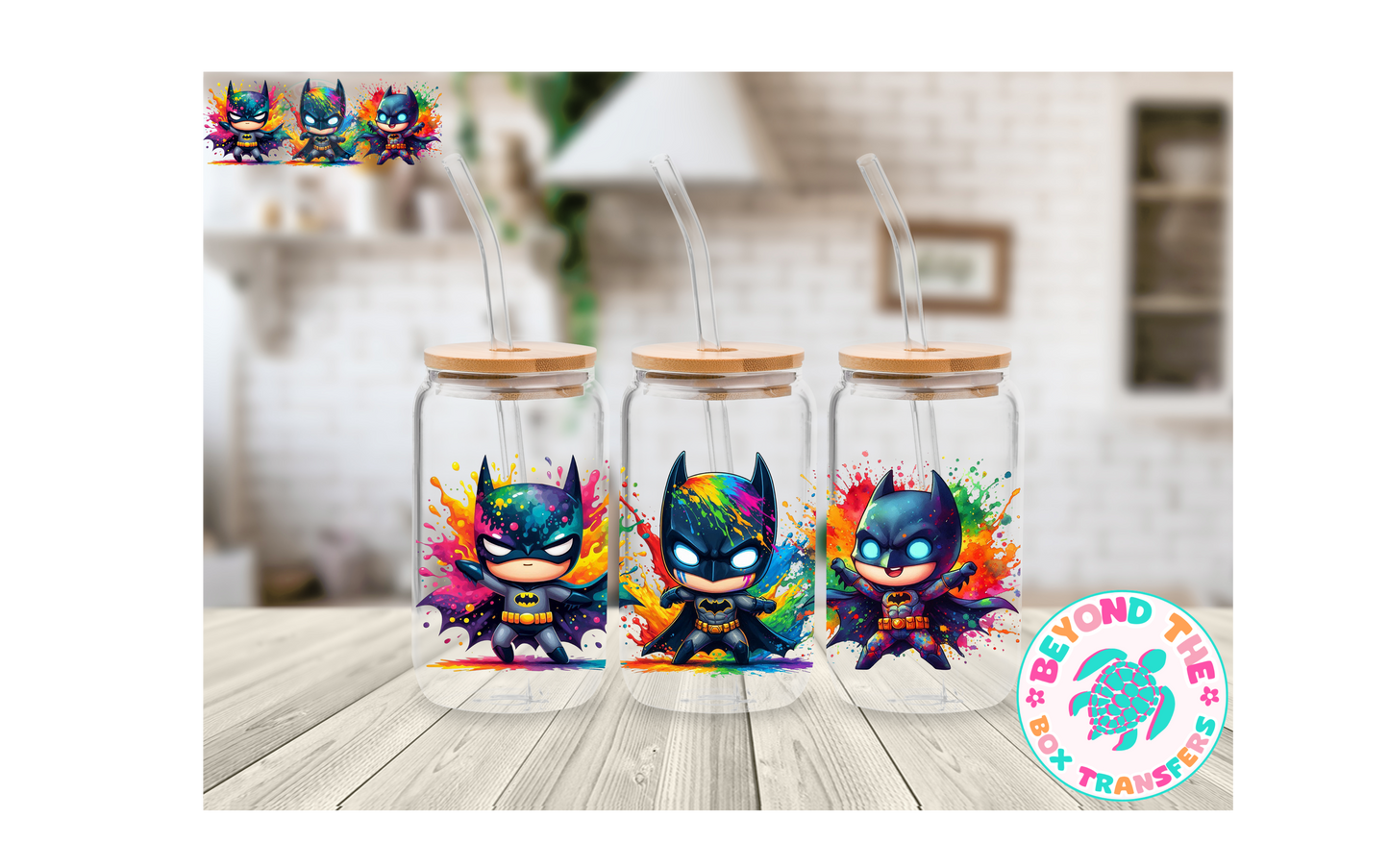 Bat Guy 16oz UVDTF wrap