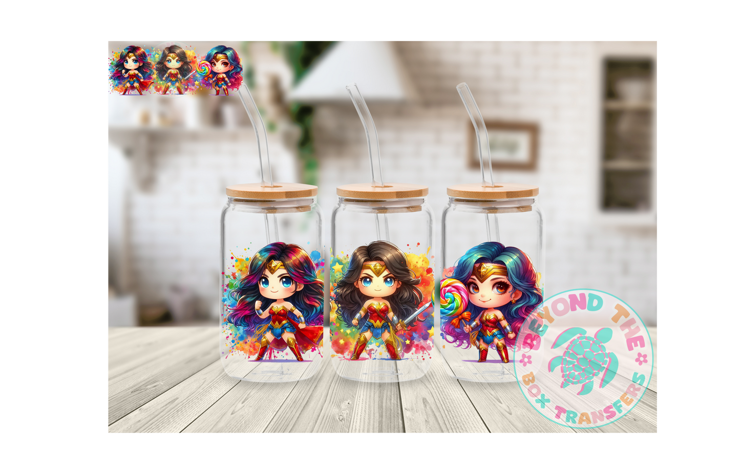 Wonder Girl 16oz UVDTF wrap