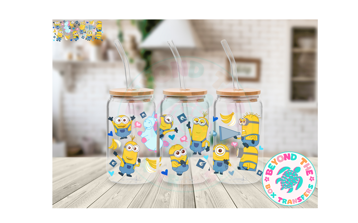 Minions 16oz UVDTF Wrap