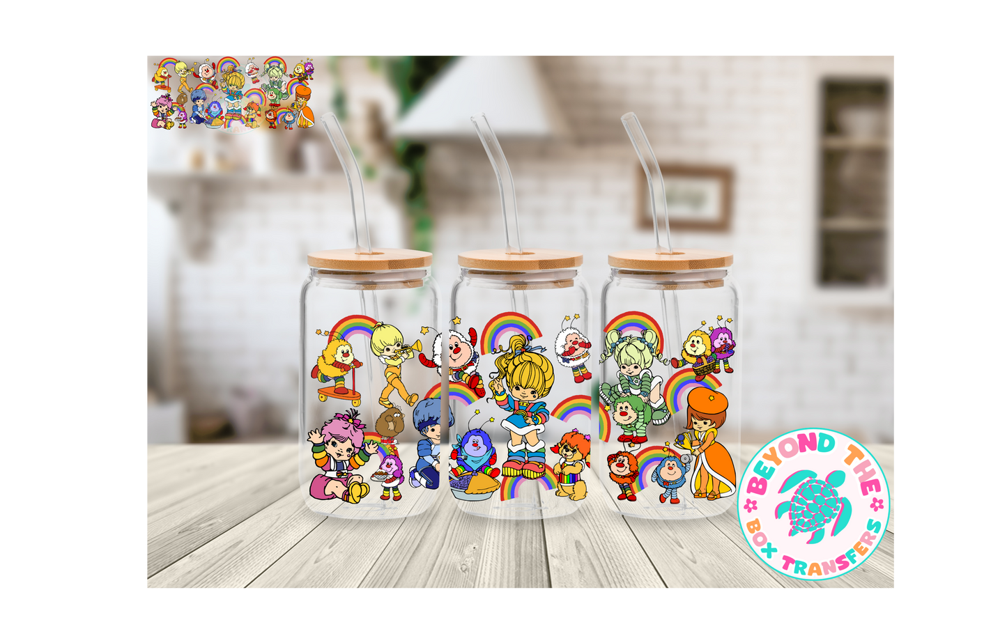 Rainbow Brite 16oz UVDTF wrap