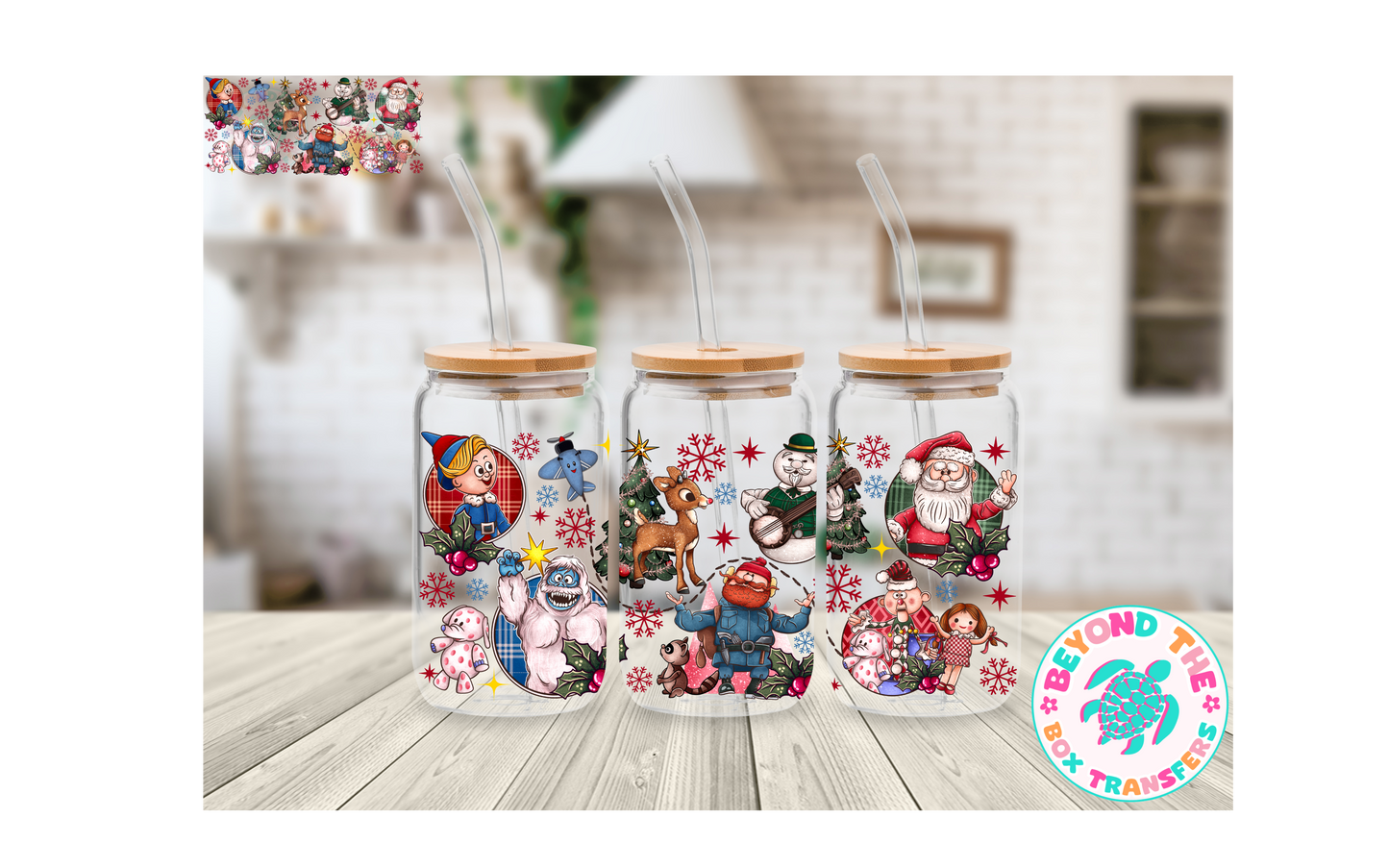 Santa Workshop 16oz UVDTF Wrap
