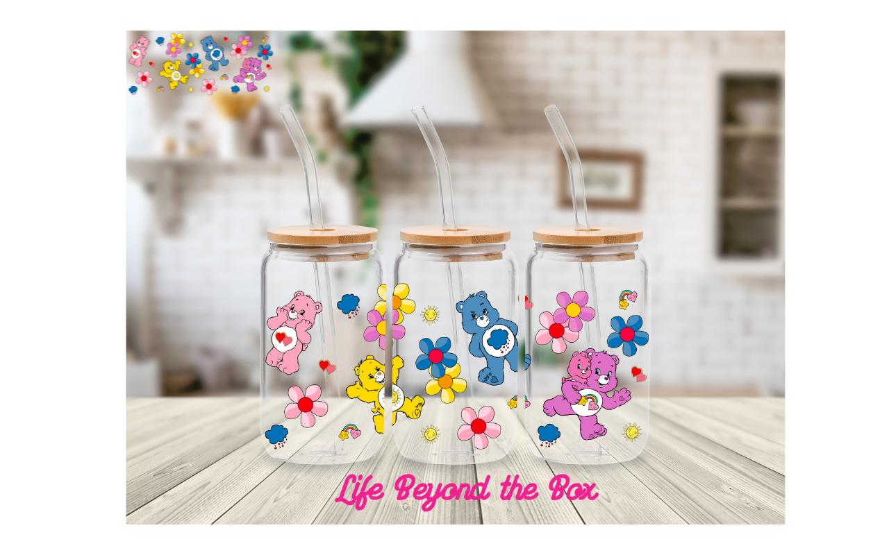 Care Bears 16oz UVDTF wrap